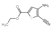 2-Thiophenecarboxylicacid,4-amino-5-cyano-,ethylester(9CI)结构式