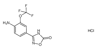 3-(4-amino-3-trifluoromethoxy-phenyl)-4H-[1,2,4]oxadiazol-5-one hydrochloride结构式