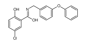 5-chloro-2-hydroxy-N-[(3-phenoxyphenyl)methyl]benzamide结构式