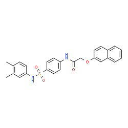 N-(4-{[(3,4-dimethylphenyl)amino]sulfonyl}phenyl)-2-(2-naphthyloxy)acetamide structure