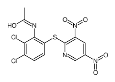 N-[2,3-dichloro-6-(3,5-dinitropyridin-2-yl)sulfanylphenyl]acetamide Structure