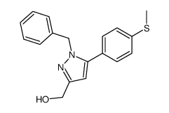 [1-benzyl-5-(4-methylsulfanylphenyl)pyrazol-3-yl]methanol结构式