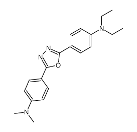 N,N-diethyl-N',N'-dimethyl-4,4'-[1,3,4]oxadiazole-2,5-diyl-bis-aniline结构式