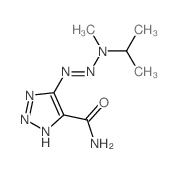 (5Z)-5-[(methyl-propan-2-yl-amino)hydrazinylidene]triazole-4-carboxamide structure