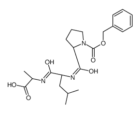 (2S)-2-[[(2S)-4-methyl-2-[[(2S)-1-phenylmethoxycarbonylpyrrolidine-2-carbonyl]amino]pentanoyl]amino]propanoic acid结构式