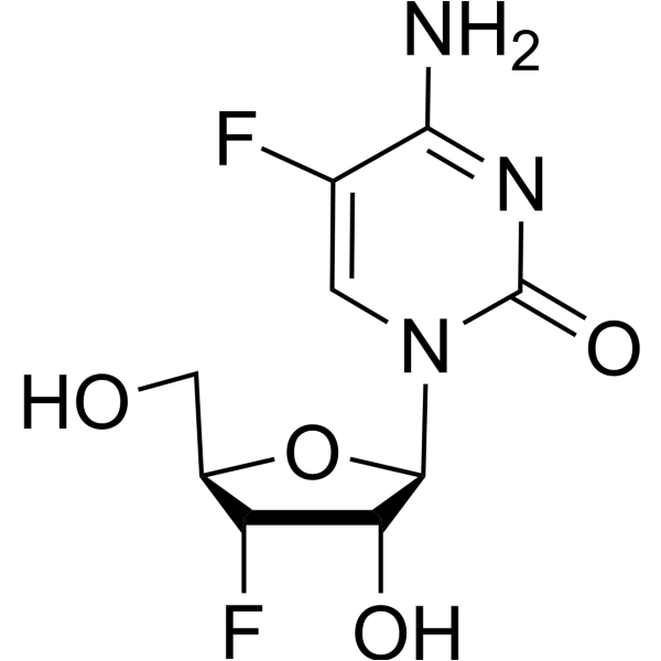 3’-Deoxy-3’,5-difluorocytidine结构式