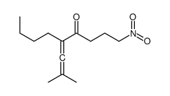 5-(2-methylprop-1-enylidene)-1-nitrononan-4-one结构式