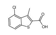 4-氯-3-甲基苯并[b]噻吩-2-羧酸结构式