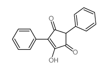 2-hydroxy-3,5-diphenyl-cyclopent-2-ene-1,4-dione结构式