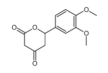 6-(3,4-dimethoxyphenyl)oxane-2,4-dione结构式