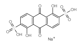 2,6-Anthracenedisulfonicacid, 9,10-dihydro-1,5-dihydroxy-9,10-dioxo-, sodium salt (1:2)结构式