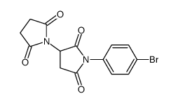 1-(4-bromophenyl)-3-(2,5-dioxopyrrolidin-1-yl)pyrrolidine-2,5-dione结构式