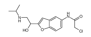 2-chloro-N-[2-[1-hydroxy-2-(propan-2-ylamino)ethyl]-1-benzofuran-5-yl]acetamide结构式