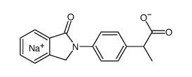 sodium 2-[4-(1,3-dihydro-1-oxo-2H-isoindol-2-yl)phenyl]propionate结构式