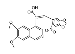 (E)-2-(6,7-dimethoxy-isoquinolin-4-yl)-3-(6-nitro-benzo[1,3]dioxol-5-yl)-acrylic acid Structure