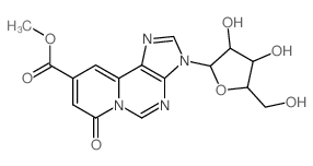 methyl 3-[3,4-dihydroxy-5-(hydroxymethyl)oxolan-2-yl]-7-oxopyrido[2,1-f]purine-9-carboxylate Structure