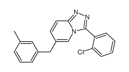 3-(2-chloro-phenyl)-6-(3-methyl-benzyl)-[1,2,4]triazolo[4,3-a]pyridine结构式