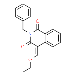 2-苄基-4-乙氧基亚甲基-4H-异喹啉-1,3-二酮结构式