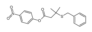 p-nitrophenyl β-(S-benzylmercapto)-β,β-dimethylpropionate Structure