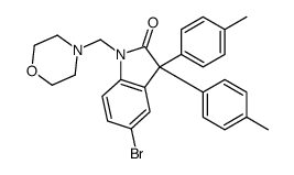 5-bromo-3,3-bis(4-methylphenyl)-1-(morpholin-4-ylmethyl)indol-2-one Structure