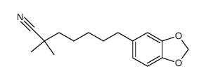 7-(benzo[d][1,3]dioxol-5-yl)-2,2-dimethylheptanenitrile结构式