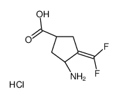 (1S,3S)-3-amino-4-(difluoromethylidene)cyclopentane-1-carboxylic acid,hydrochloride结构式