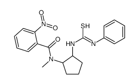 N-methyl-2-nitro-N-[2-(phenylcarbamothioylamino)cyclopentyl]benzamide结构式