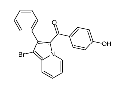 (1-bromo-2-phenylindolizin-3-yl)-(4-hydroxyphenyl)methanone结构式