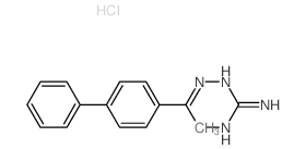 Hydrazinecarboximidamide,2-(1-[1,1'-biphenyl]-4-ylethylidene)-N-methyl-, hydrochloride (1:1)结构式