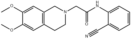 N-(2-cyanophenyl)-2-(6,7-dimethoxy-3,4-dihydroisoquinolin-2(1H)-yl)acetamide结构式