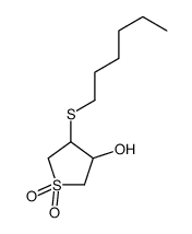 4-hexylsulfanyl-1,1-dioxothiolan-3-ol结构式