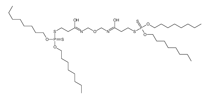 3-dioctoxyphosphinothioylsulfanyl-N-[(3-dioctoxyphosphinothioylsulfanylpropanoylamino)methoxymethyl]propanamide结构式