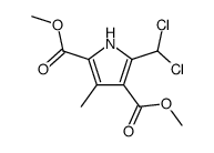 dimethyl 5-(dichloromethyl)-3-methyl-1H-pyrrole-2,4-dicarboxylate Structure