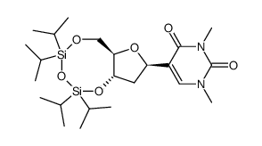 2'-deoxy-1,3-dimethyl-3',5'-O-(tetraisopropyldisiloxanyl)pseudouridine Structure