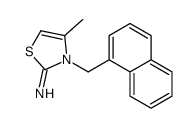 4-methyl-3-(naphthalen-1-ylmethyl)-1,3-thiazol-2-imine结构式