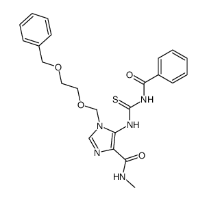 1-(2-Benzoxyethoxymethyl)-5-(N-benzoylthiocarbamoyl)amino-4-methylcarbamoylimidazole结构式