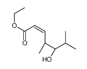 ethyl (4R,5R)-5-hydroxy-4,6-dimethylhept-2-enoate结构式