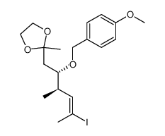 2-{(2S,3R,4E)-5-iodo-2-[(4-methoxybenzyl)oxy]-3-methylhex-4-enyl}-2-methyl-1,3-dioxolane Structure