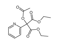 diethyl acetoxy(2-pyridyl)propanedioate Structure
