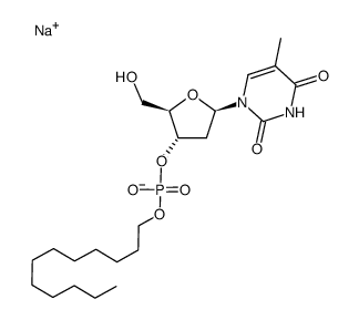thymidine 3’-dodecylphosphate sodium salt结构式