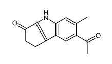 7-acetyl-6-methyl-2,4-dihydro-1H-cyclopenta[b]indol-3-one结构式