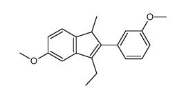 3-Ethyl-5-methoxy-2 (3-methoxyphenyl)-1-methyl-1H-indene结构式