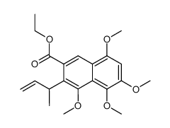 ethyl 4,5,6,8-tetramethoxy-3-(1-methylprop-2-enyl)-2-naphthoate Structure