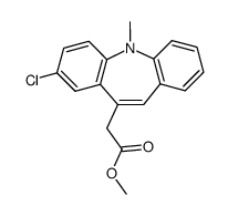 chloro-8 methyl-5 5H-dibenz[b,f]azepine-10-acetate de methyle Structure