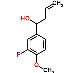 4-(3-FLUORO-4-METHOXYPHENYL)-1-BUTEN-4-OL结构式