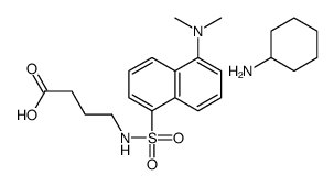 4-[[[5-(dimethylamino)-1-naphthyl]sulphonyl]amino]butyric acid, compound with cyclohexylamine (1:1) Structure