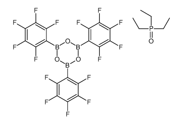 1-diethylphosphorylethane,2,4,6-tris(2,3,4,5,6-pentafluorophenyl)-1,3,5,2,4,6-trioxatriborinane结构式