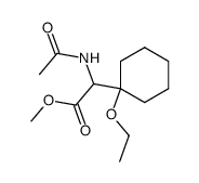 methyl 2-acetamido-2-(1-ethoxycyclohexyl)acetate结构式