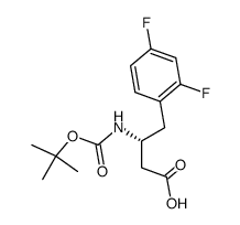 (3R)-3-[(tert-Butoxycarbonyl)amino]-4-(2,4-difluorophenyl)butanoic acid structure