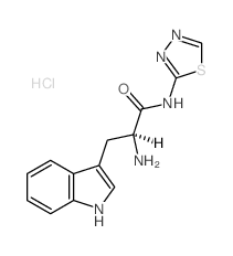 2-amino-3-(1H-indol-3-yl)-N-(1,3,4-thiadiazol-2-yl)propanamide结构式